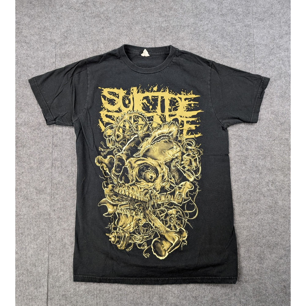 Suicide Silence Shirt Mens Medium Gear Head Vintage Y2K Skull Graphic Bay Island